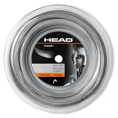 Obrázek HEAD Unisex Tenisové struny Hawk Role 200 pro dospělé, šedé, 17