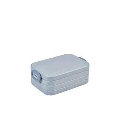 Obrázek Mepal Brotdose Midi To Go Lunchbox für 2 Sandwiches oder 4 Brotscheiben Meal Prep Box Erwachsene Essenbox mit Unterteilung Nordic blue