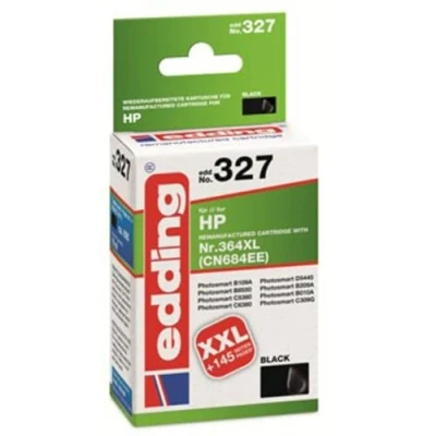 Obrázek edding patrona do tiskárny EDD 327 jednotlivá černá 19 ml dosah 695 stran nahrazuje HP 364XL (CN684EE)