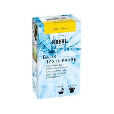 Obrázek KREUL 98522 batiková textilní barva Yellow Sunflower, 70 g, barevný prášek pro batikování a barvení textilií