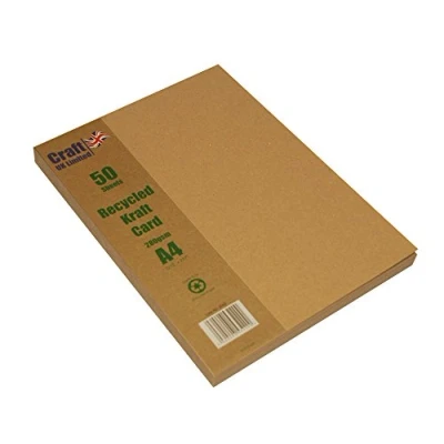 Obrázek Craft UK 50Stück A4, blanko, recyceltem Kraft Karte 280g/m²