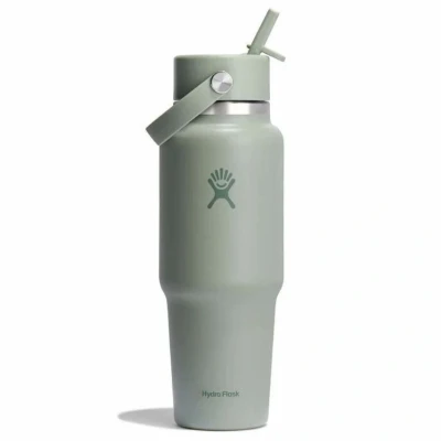 Obrázek Hydro Flask Travel Bottle Wide Mouth Flex Straw 946 ml, barva agave