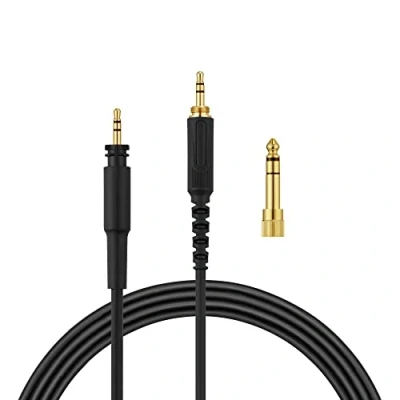 Obrázek kwmobile kabel sluchátek kompatibilní se Shure SRH440A / SRH840A SRH440 SRH840 náhradní 300 cm 3,5 mm jack s adaptérem 6,35