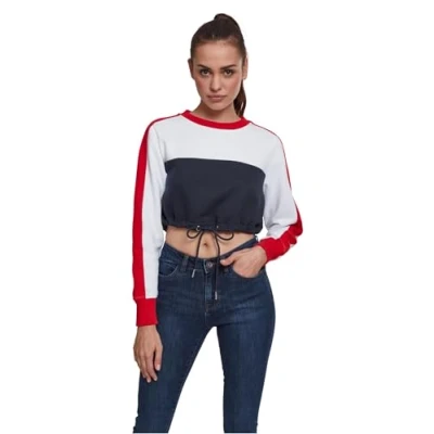 Obrázek Urban Classics Ladies Mikina, Ženy, Velikost: XL, Navy/white/fire red
