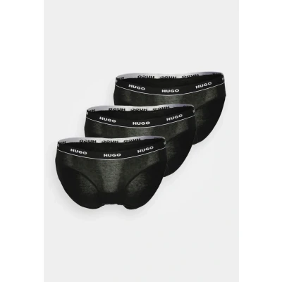 Obrázek HUGO Triplet Brief Stripe 3 PACK Kalhotky, Ženy, Velikost: Medium, Black