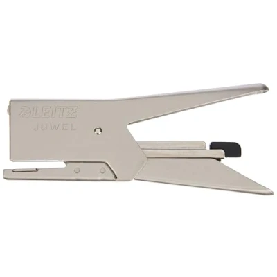 Obrázek Leitz Juwel 2000 sešívací kleště, na 12 listů, ergonomický design z kovu, mechanika nakládání, pro sponky 4 mm, kov, 55570082