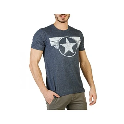 Obrázek Marvel Pánské tričko Captain America Shield Logo, Heather Navy