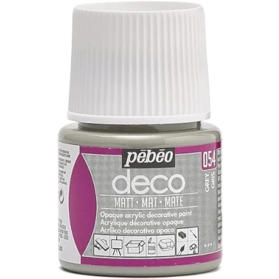 Obrázek Pébéo 204054 dekorační akrylová barva, matná, 45 ml, šedá, 1 láhev