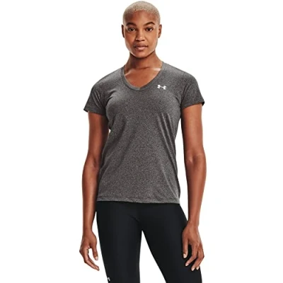 Obrázek Under Armour TECH Solid Jednoduché tričko, Ženy, Velikost: Small, Carbon heather/metallic silver