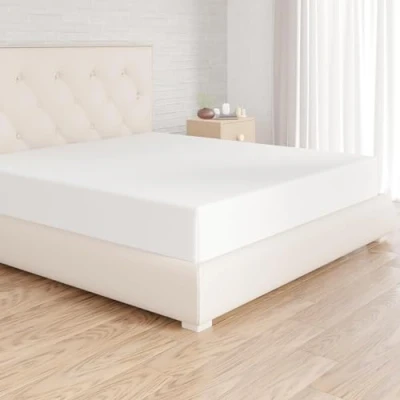 Obrázek Amazon Basics napínací prostěradlo, 180 x 200 30 cm, mikrovlákno, prostěradlo výška matrace do bílé