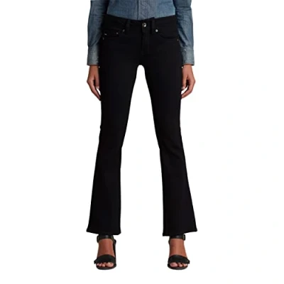 Obrázek G Star Midge MID Waist Džíny Bootcut, Ženy, Velikost: 23x28, Pitch black