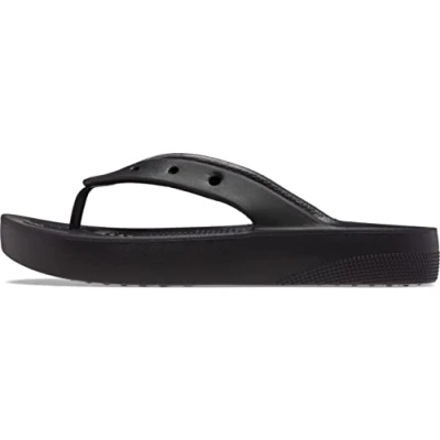 Obrázek Crocs Dámská klasická platforma Flip W dřevěná bota, černá
