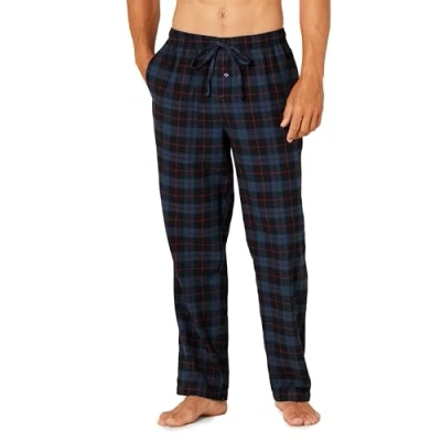 Obrázek Amazon Essentials Pánské pyžamové kalhoty z flanelu (k dostání ve Big &amp; Tall), černé modré károvaný vzor, M