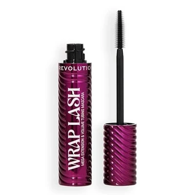 Obrázek Revoluce, Wrap Lash Tubing Mascara, odolná proti rozmazání a vodě pro maximální délku objem, veganská netestovaná na zvířatech, vínově červená, 8,5 ml