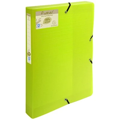 Obrázek Exacompta 553573E Archivní box Exabox z recyklovaného PP 700Μ opěradlo 40 mm, s etiketou Forever, DIN A4, Zitrusgruen