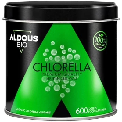 Obrázek 500 čistých tablet z bio chlorely 1500 mg na porci rozbitá buněčná stěna 100% přírodní nasycení DETOX veganský protein chlorofyl energetický booster bez plastů