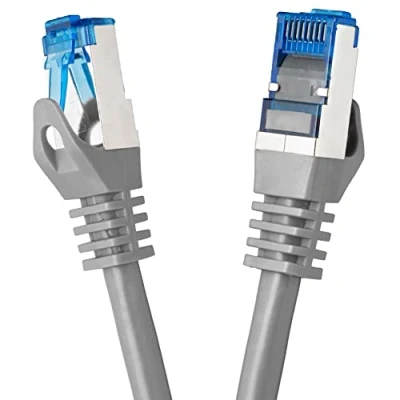 Obrázek BIGtec 1m CAT.7 Patch kabel síťový Gigabit DSL LAN Ethernet šedý měděný dvojitě stíněný (RJ45 konektor Cat 7 S/FTP PIMF)