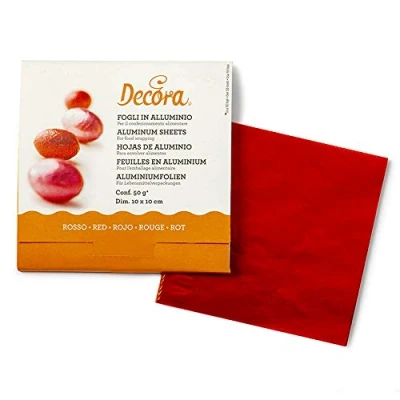 Obrázek Fogli in alluminio per cioccolatini rosso