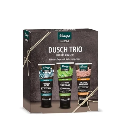 Obrázek Kneipp Pánská dárková sada sprcha Trio vybrané 2 v 1 sprchy, bestseller: Chladná svěžest, připravená k nastartování a silná ideální dárek pro pěstěného muže