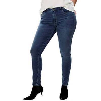 Obrázek ONLY Carmakoma Female Skinny Jeans CARAIGUSTA HW Black NOOS, modrá