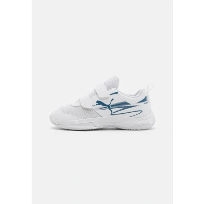 Obrázek Puma Varion II JR Unisex boty na házenou pro děti, Velikost: 35, White/blue horizon