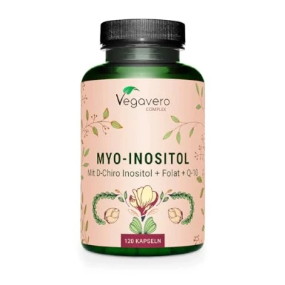 Obrázek Inositol KOMPLEX Vegavero® Myo &amp; D Chiro Inositol, kyselina listová (Quatrefolic®), resveratrol, koenzym Q10, zinek HORMON BALANCE* u PCOS Vegan bez přísad 120 kapslí