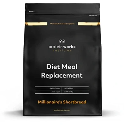 Obrázek Protein Works náhražka diet meal, kompletní jídlo, dieta hubnutí koktejl, podporuje imunitu, 7 jídel, čokoládově karamelové sušenky, 500 g
