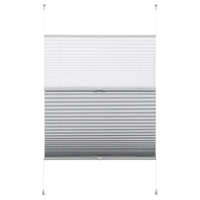 Obrázek GARDINIA Easyfix Day + Night plisé bez vrtání, k upnutí, skládací roleta, ideální pro den a noc, vč. všech montážních dílů, bílá, 40 x 130 cm