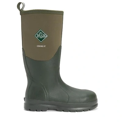 Obrázek Muck Boots Unisex Chore Steel Toe bezpečnostní gumové holínky Zelená 41 EU