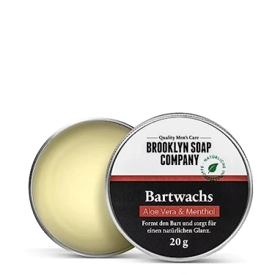 Obrázek Vosk na vousy (20g) · BROOKLYN SOAP COMPANY Beard Balm pro styling vousů od 3denních až po plnovousy silné držení, lehký lesk