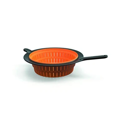 Obrázek Fiskars Sieb, Ø 26 cm, Kunststoff/Silikon, Functional Form, Schwarz/Orange, 1027304