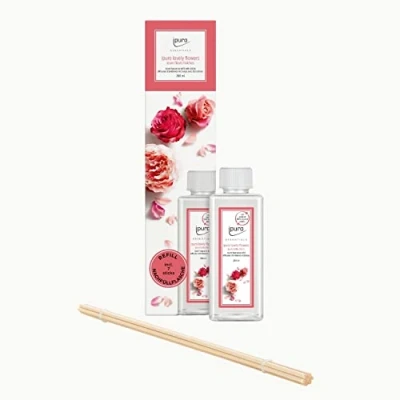 Obrázek ipuro lovely flowers cenově výhodný náplň s květinovými čerstvými tóny vonný olej vonnými tyčinkami difuzér 200 ml do místnosti vč. vonných tyčinek