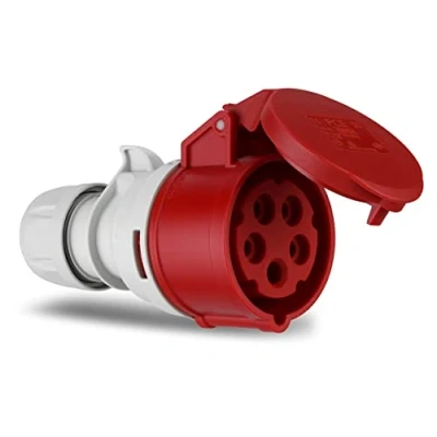 Obrázek REV CEE spojka, 5pólová (3Ph+N+PE) IP44, 400V 16A, červená