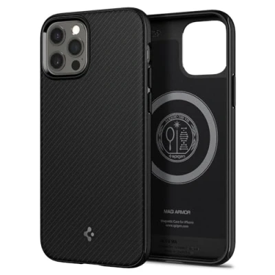 Obrázek Spigen Mag Armor Plastový Back Cover Černé Apple iPhone 12/12 Pro