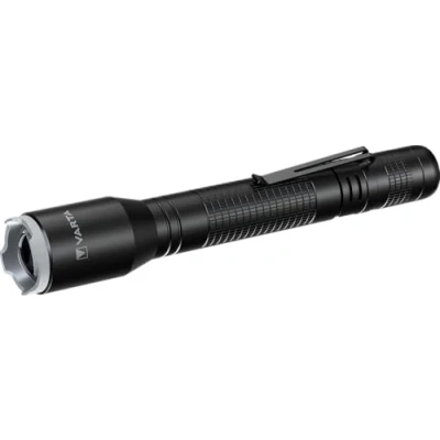 Obrázek VARTA kapesní svítilna LED vč. 2x AA baterie, hliník Light F20 Pro světlo, lampa se třemi režimy svícení, s hliníkovým krytem, strukturovaná rukojeť, nárazuvzdorná