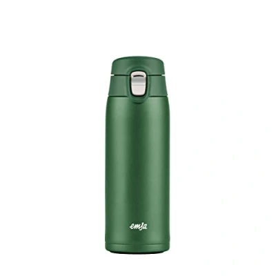 Obrázek Emsa Izolační hrnek N21519 Travel Mug Light objem: 0,4 l extra tenký formát nízká hmotnost ušlechtilá ocel zavírací systém 100% těsný 8 h horké/16 studené bez BPA zelený