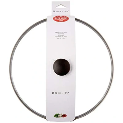 Obrázek Ballarini Salento Glasdeckel mit Edelstahlrand, 32 cm, Glas, grau