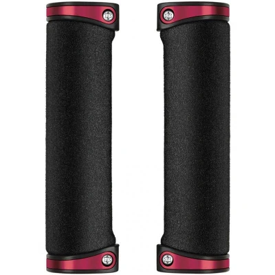 Obrázek Crankbrothers Cobalt 130 mm s aretací černá červená Gripy
