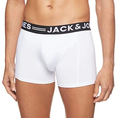 Obrázek Jack &amp; JONES pánské boxerky Sense Trunks XL (velikost výrobce: XL) bílá (White)