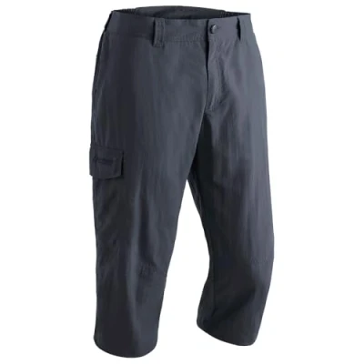 Obrázek MAIER SPORTS 3/4 turistické kalhoty Jens ze 100% PA v 14 velikostech, outdoorové kalhoty/funkční kalhoty/trekové kalhoty, elastický pas, rychleschnoucí a vodoodpudivý, Šedá, 50