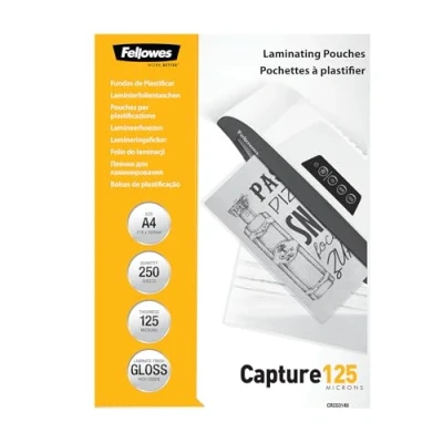 Obrázek Fellowes 5314901 A4 laminovací fólie (125 mikronů) v praktickém balení s 250 kusy