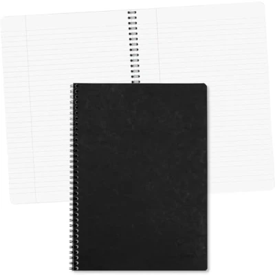 Obrázek Clairefontaine 781451C spirálový pořadač (DIN A4, 21 x 29,7 cm, Age Bag linkovaný s okrajem, 50 listů) 1 kus černý