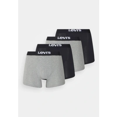 Obrázek Levi&#039;s MEN Solid Basic Boxer Brief 4 PACK Boxerky, Muži, Velikost: Large, Black/grey melange