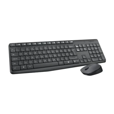Obrázek Logitech MK235 bezdrátová sada s klávesnicí a myší pro Windows, rozložení US QWERTY šedá