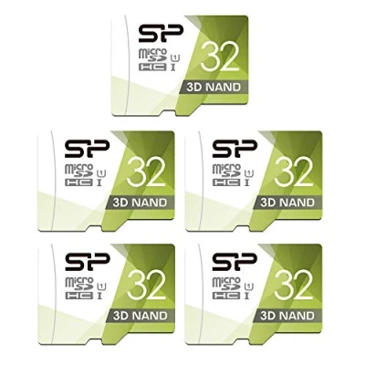 Obrázek Silicon Power Micro SD Karte mit Adapter, 32 GB, 5er Pack