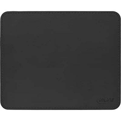 Obrázek InLine 55459L podložka pod myš Premium umělá kůže černá, 255 x 220 3 mm