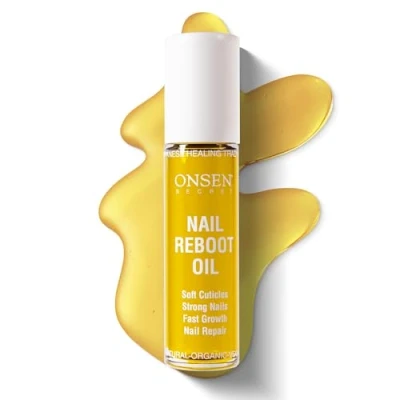 Obrázek Olej na reboot nehty 10 ml od firmy Onsen Japonská péče o pro poškozené přírodní &amp; oprava nehtové kůžičky viditelné výsledky perfektní