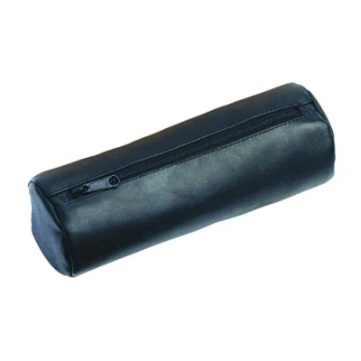 Obrázek Alassio 43018 Kulička XXL z pravé kůže, pouzdro na tužky, černé pouzdro, Schlamper cca 22 x 9 cm, kulatý penál psací potřeby, velký