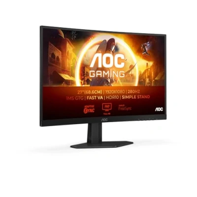 Obrázek AOC Gaming C27G4ZXED 27 palců Full HD zakřivený monitor, 280 Hz, 1ms, HDR10, FreeSync Premium (1920 x 1080, HDMI, DisplayPort) černá/šedá
