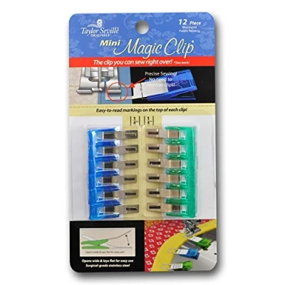 Obrázek Taylor Seville Originals Nerezová ocel &amp; plast (Mini) Šití Magic Clip 12 kusů